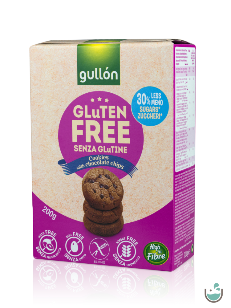 Gullón Choco chips - gluténmentes keksz csokoládé darabokkal 200 g