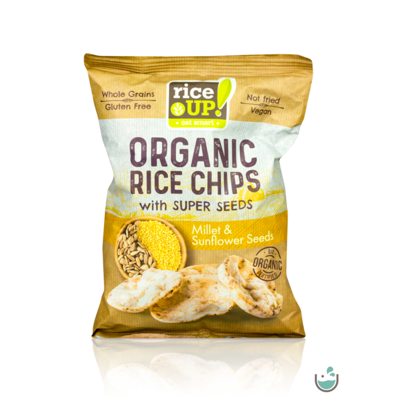 Rice UP! bio teljes kiőrlésű barna rizs chips kölessel és napraforgómaggal 25 g