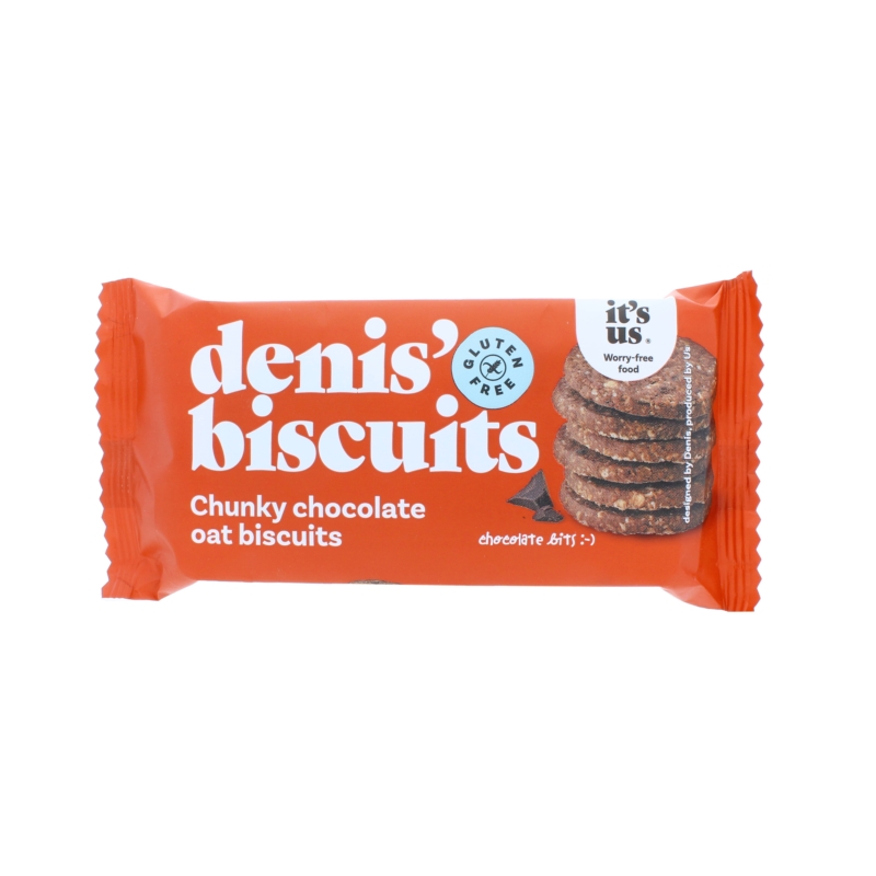 It’s us Denis’ Gluténmentes keksz zabpehellyel és csokoládéval 50 g – ReformPont